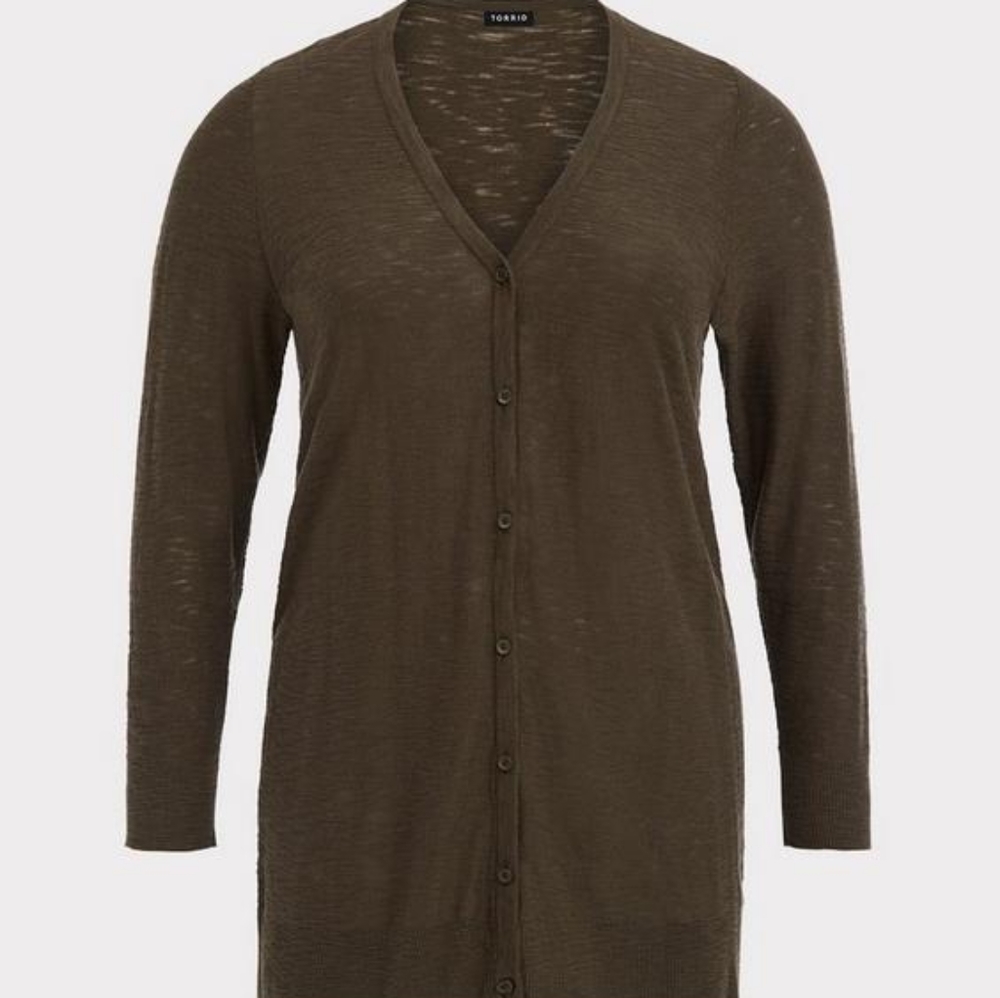 GUC Torrid Slub Boyfriend Cardigan Button-Front Sweater